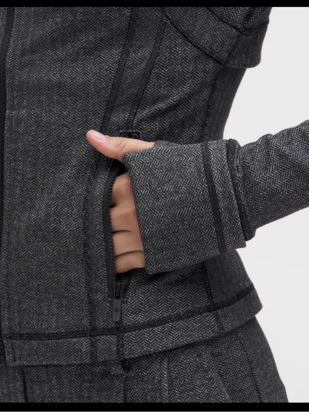 NWT LULULEMON DEFINE CROPPED JACKET IN HERRINGBONE - Picture 5 of 9